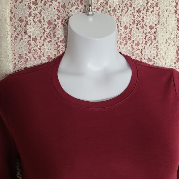 NWT Faded Glory maroon long sleeve shirt size large - Picture 2 of 7